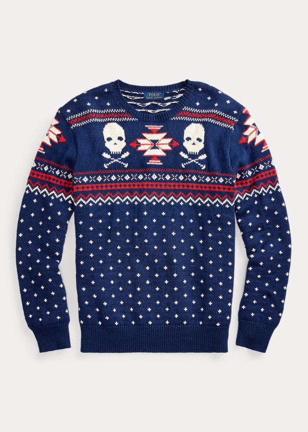 Polo Ralph Lauren Nordic Scull-and-Bones Striktrøje Herre Danmark (UKFIE8745)